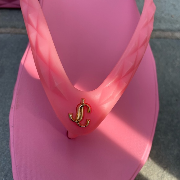 Size 11 pink Jimmy Choo thong slides. Barely worn. - Picture 2 of 6